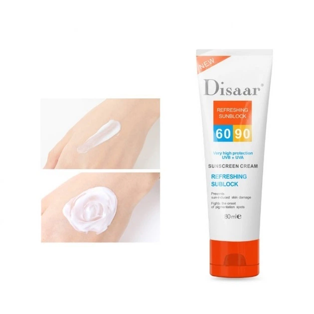 Солнцезащитный крем Disaar Refreshing Sunblock UVB+UVA 60-90, с защитой от УФ-лучей, 80 мл - изображение 2