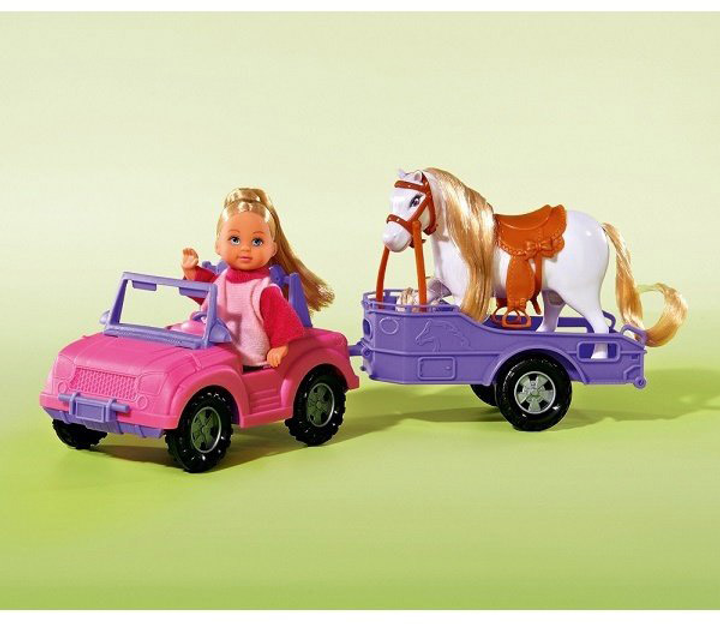 Lalka Simba Eva i jeep z przyczepą i koniem (SI-5737460) - obraz 3