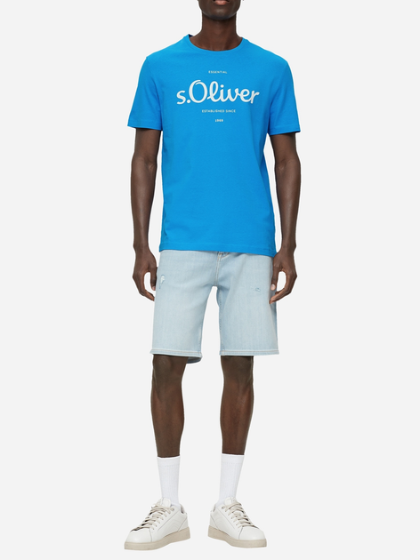 T-shirt s.Oliver 2131935-62D1 M Niebieski/Zielony (4099973459720) - obraz 3