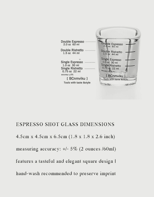 Мерный стакан 60 ml. Thickened Wall Glass для приготовление кофе ...