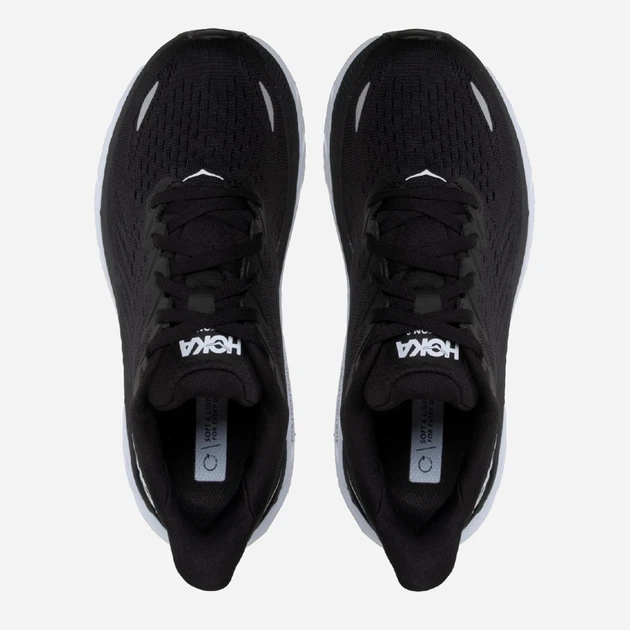 Buty do biegania damskie HOKA ONE ONE Clifton 8 1119394-BWHT 41.5 (9US) 26 cm Czarny/Biały (194715600294) - obraz 5