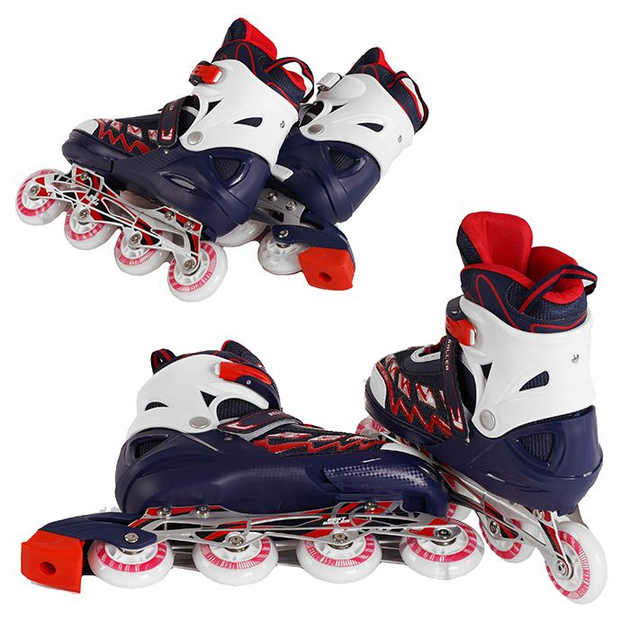 Раздвижные ролики Best Roller 22617-L, размер 38-42, синие, светящиеся ...