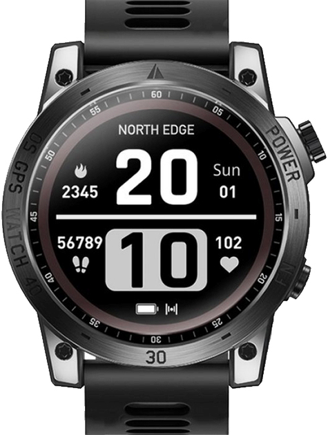Мужские часы North Edge CrossFit GPS Black с компасом – купить онлайн ...
