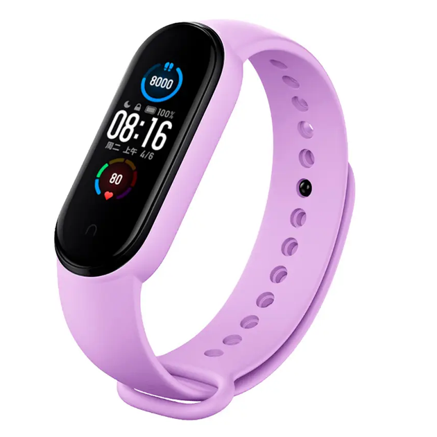 Ремешок Original Design для фитнес-браслета Xiaomi Mi Band 5, Mi Band 6, Lilac - Фото 1 Ремешок Original Design для фитнес-браслета Xiaomi Mi Band 5, Mi Band 6, Lilac - изображение 1