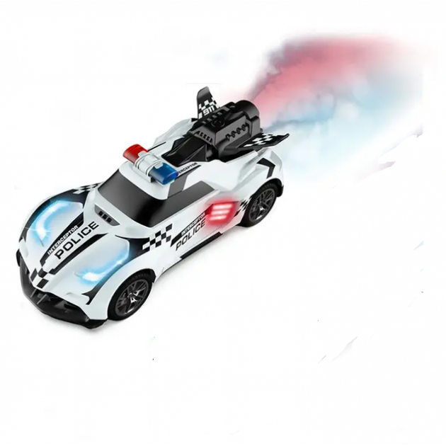 Радіокерована машинка перевертень GTM Polic Car 1:26 27 Mhz Трюкач на акумуляторі White (IM50564) - зображення 2
