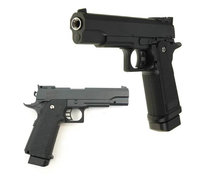 Пістолет страйкбольний металевий на кульках чорний Кольт M1911 - зображення 2