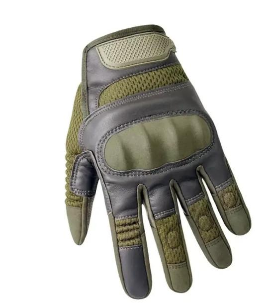 Захисні рукавички повнопалі FQMILITAR004 на липучці Оливковий L (Kali) - зображення 2