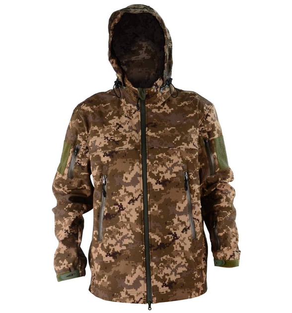 Армійська куртка з капюшоном Soft Shell Піксель XXL (Kali) - зображення 1