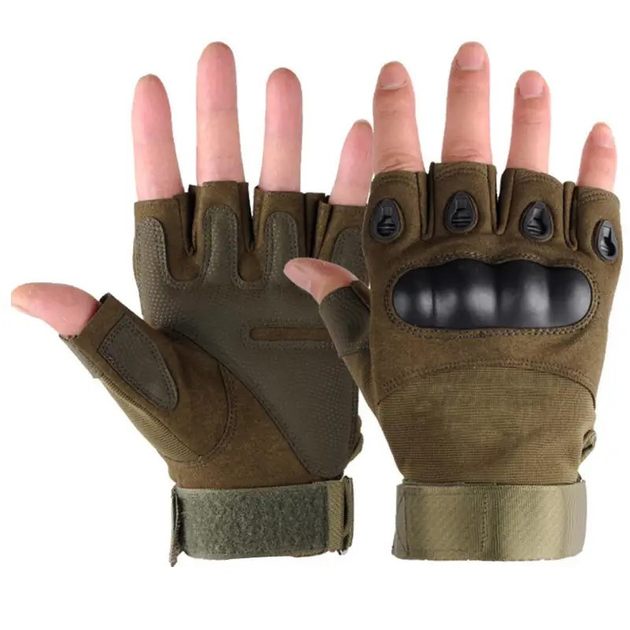 Защитные перчатки походные армейские охотничьи FQ16S007 Оливковый L (Kali) - изображение 1