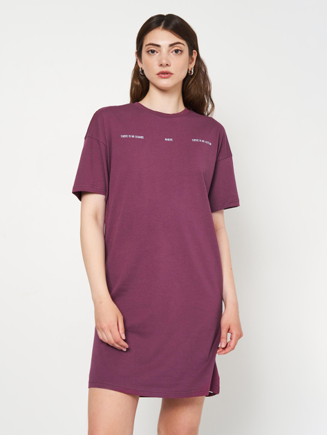 Акція на Сукня-футболка міді літня жіноча 4F Dress F022 4FSS23TDREF022-50S S Фіолетова від Rozetka