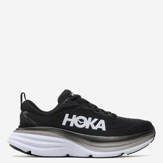 Жіночі кросівки для бігу HOKA ONE ONE Bondi 8 1127952-BWHT 38 (6.5US) 23.5 см Чорний/Білий (195719637620) - зображення 1