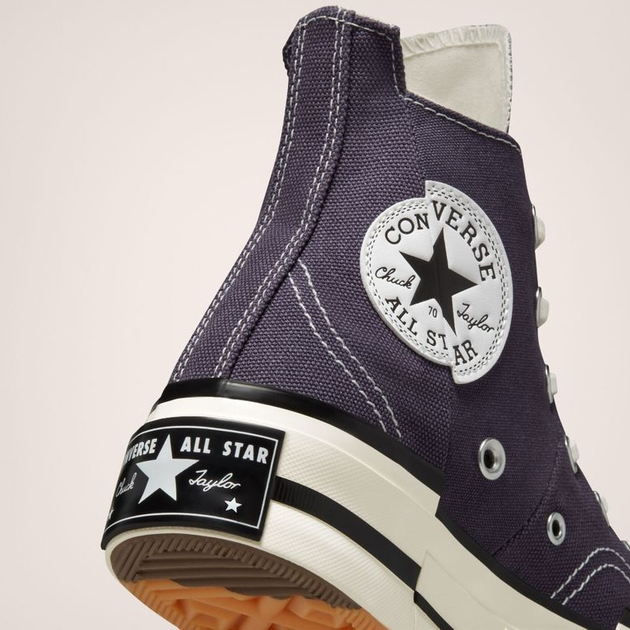 Жіночі кеди високі Converse Chuck 70 Plus Seasonal Color A00866C 37.5 (7US) 24 см Rage Purple (194433746540) - зображення 8