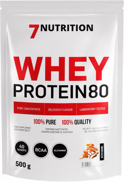 Протеїн 7Nutrition Whey Protein 80 500 г Солона карамель (5907222544853) - зображення 1