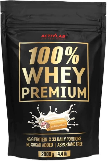 Białko ActivLab 100% Whey Premium 2000 g Fudge (5907368801643) - obraz 1