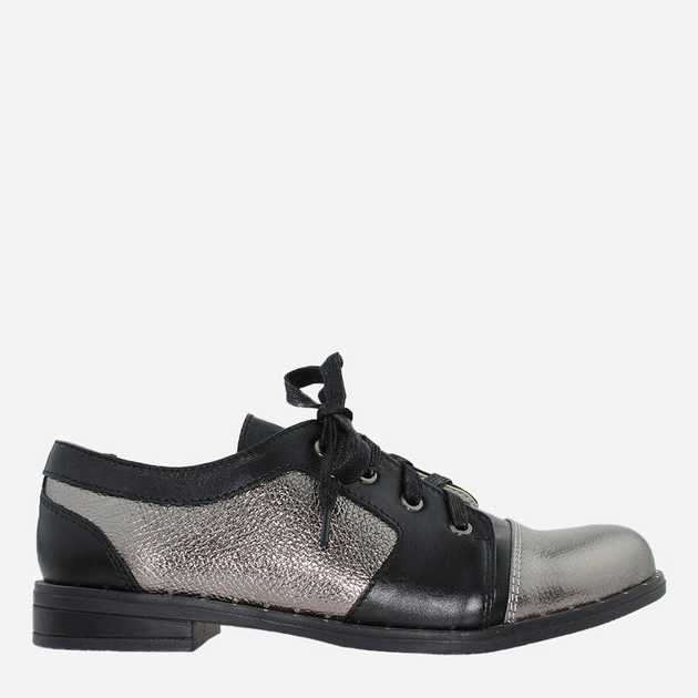 Акція на Жіночі туфлі зі шкіри Mane Shoes RM32 37 23.5 см Чорні від Rozetka