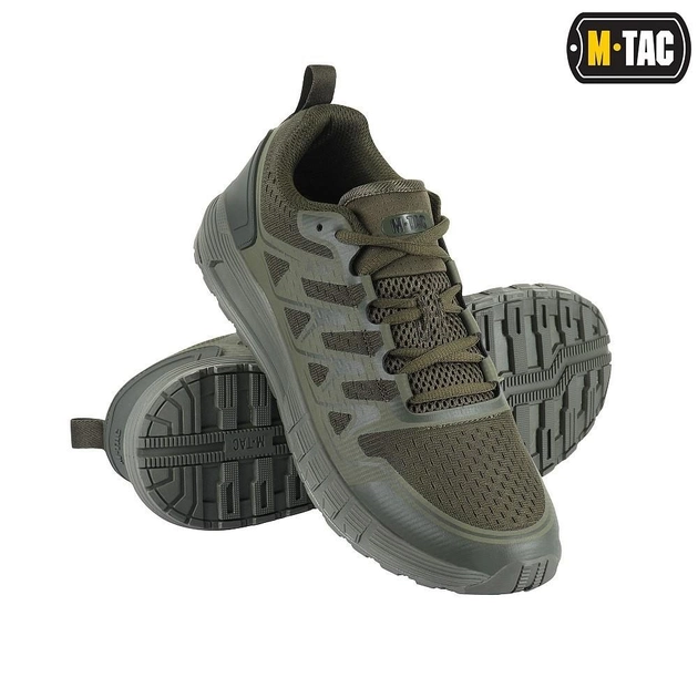 Чоловічі легкі літні кросівки кеди із сіткою повітропроникні M-Tac Summer sport спортивні повсякденні прогумований носок і п'ята оливкові 44 - зображення 2