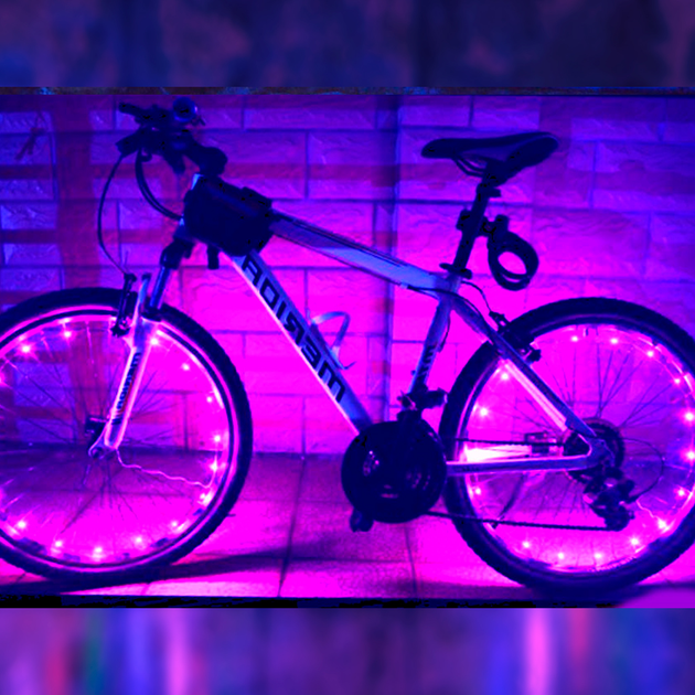Светодиодная подсветка колеса велосипеда разные узоры
