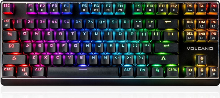 Клавіатура дротова Modecom Volcano RGB Lanparty Blue Switch USB (K-MC-LANPARTY-U-RGB-BLUE) - зображення 1