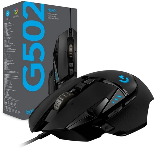 Mysz komputerowa Logitech G502 Gaming Mysz komputerowa HERO High Performance, czarna (910-005470) - obraz 6