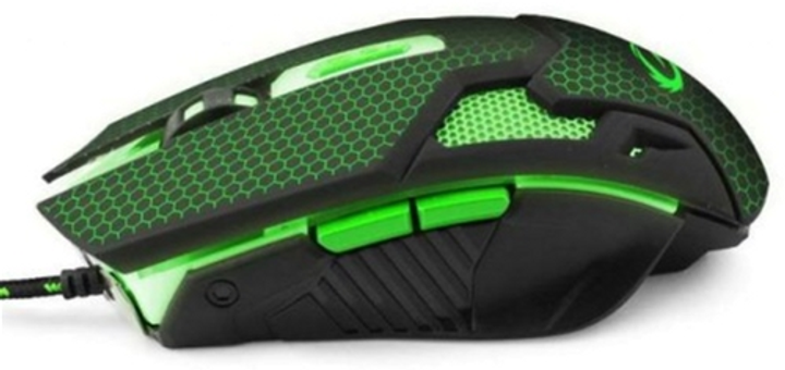 Mysz Esperanza MX207 Cobra USB Black/Green (EGM207G) - obraz 3