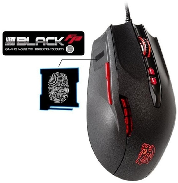 Mysz komputerowa Thermaltake TteSports czarna FP USB czarna (MO-BKV-WDLGBK-01) - obraz 2