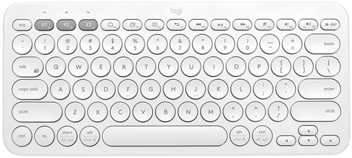 Клавіатура бездротова Logitech K380 Multi-Device Bluetooth White (920-009868) - зображення 1