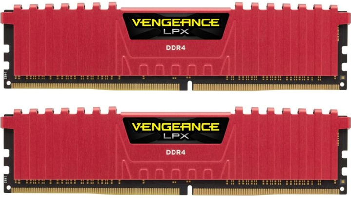 Оперативна пам'ять Corsair DDR4-3200 16384MB PC4-25600 (Kit of 2x8192) Vengeance LPX Red (CMK16GX4M2B3200C16R) - зображення 1