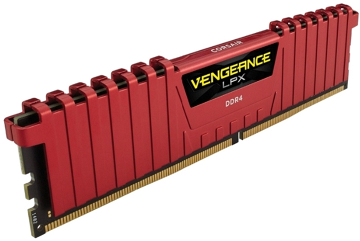 RAM Corsair DDR4-2400 8192MB PC4-19200 Vengeance LPX czerwony (CMK8GX4M1A2400C16R) - obraz 2