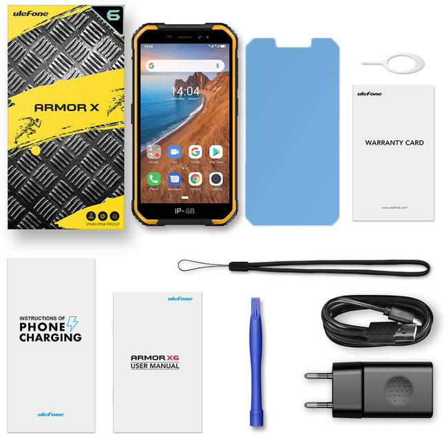 Smartfon Ulefone Armor X6 2/16GB Czarny-Pomarańczowy (UF-AX6/OE) - obraz 5