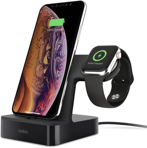 Belkin PowerHouse для Apple Watch + iPhone Black (F8J237vfBLK) - зображення 2