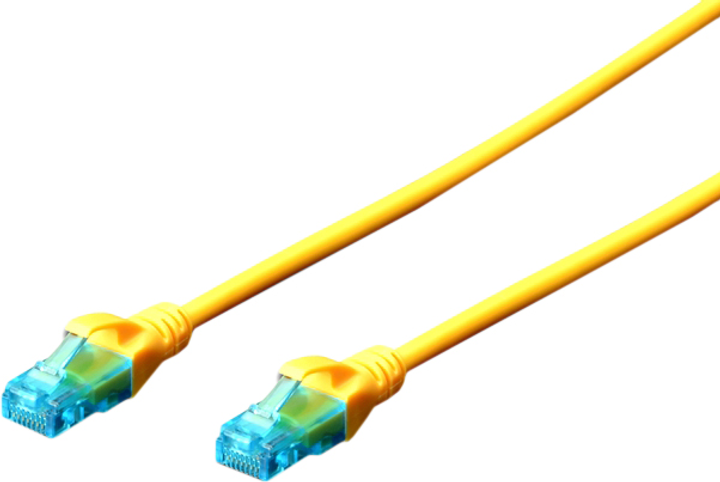 Patchcord Digitus CAT5e UTP 1m AWG 45133 PVC Żółty (DK-1511-010/Y) - obraz 1