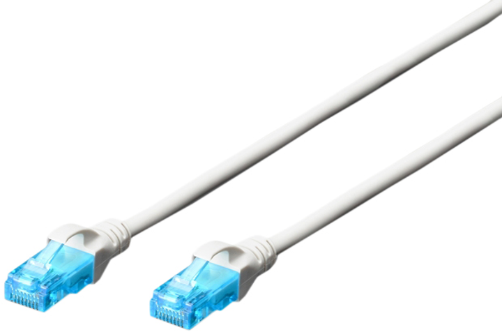 Kabel krosowy Digitus CAT5e UTP 0,5 m AWG 45133 CCA PVC Szary (DK-1512-005) - obraz 1