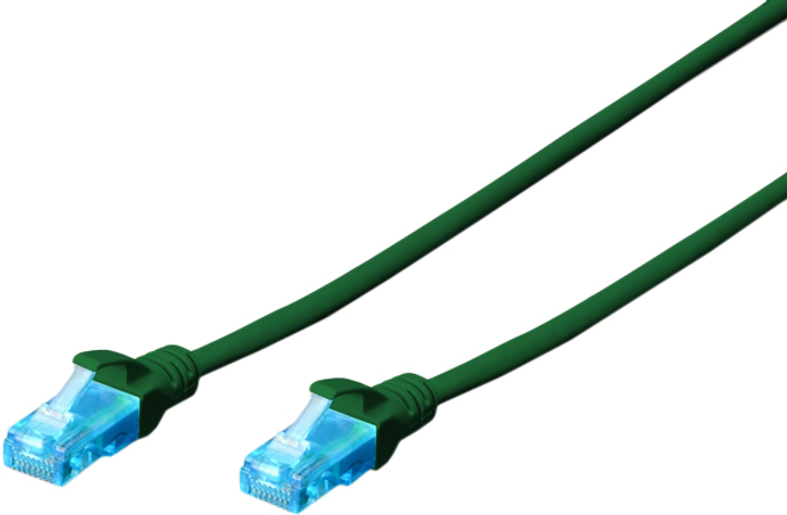 Patchcord Digitus CAT5e UTP 3 m AWG 45133 CCA PVC Zielony (DK-1512-030/G) - obraz 1