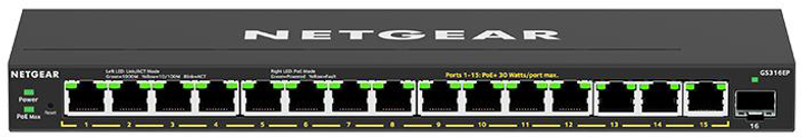 Комутатор Netgear GS316EP (GS316EP-100PES) - зображення 3