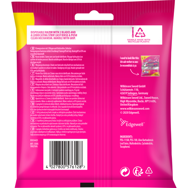 Бритва Wilkinson Sword Extra 2 Essentials Beauty 5+2 шт. (4027800576128) - зображення 2