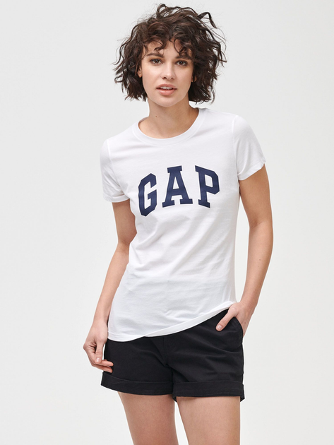 Футболка бавовняна жіноча GAP 548683-02 L (2 шт) Рожевий/Білий (1200054054946) - зображення 4