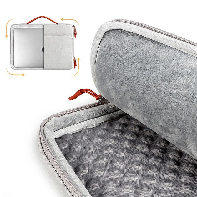 Чехол сумка для ноутбука Макбука Macbook Pro Air M 1 М2 М3 15.4"-16" Светло-серый - Фото 2 Чехол сумка для ноутбука Макбука Macbook Pro Air M 1 М2 М3 15.4"-16" Светло-серый - изображение 2