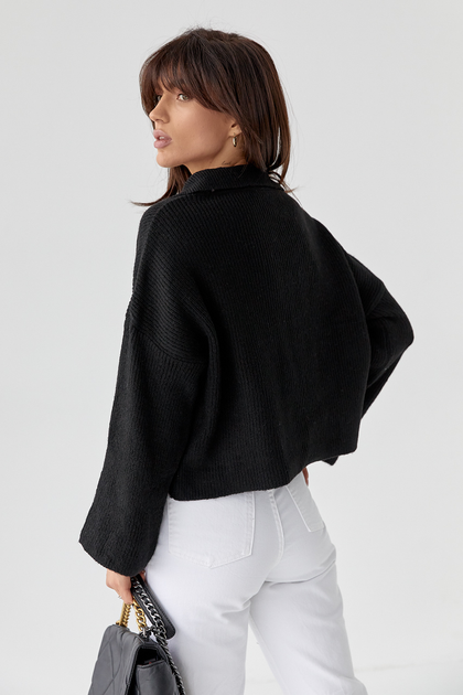 Вязаная кофта oversize с отложным воротником G&M LX-10429709 S Размер ...