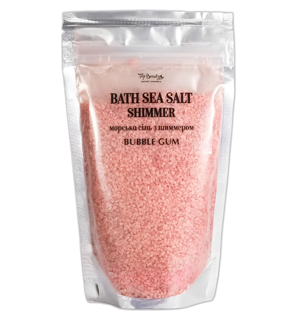 Морская соль с шиммером Жвачка Top Beauty Bath Sea Salt Shimmer розовая 250 г - Фото 1 Морская соль с шиммером Жвачка Top Beauty Bath Sea Salt Shimmer розовая 250 г - изображение 1