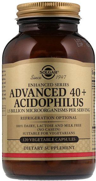 Suplement diety Solgar Advanced 40+ Acidophilus 120 kapsułek (0033984000292) - obraz 1