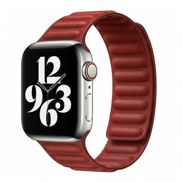 Apple watch discount leather link size