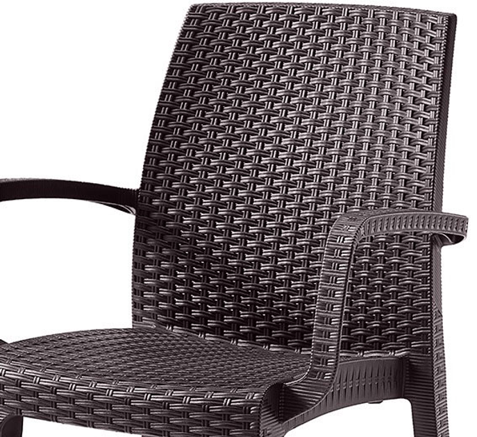 Стул садовый пластиковый Bica Verona armchair Коричневый (8003723391938 ...
