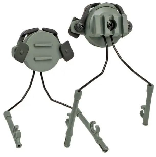 Адаптер MHZ, кріплення для активних навушників на шолом 19-21мм, затискний, комплект - зображення 1