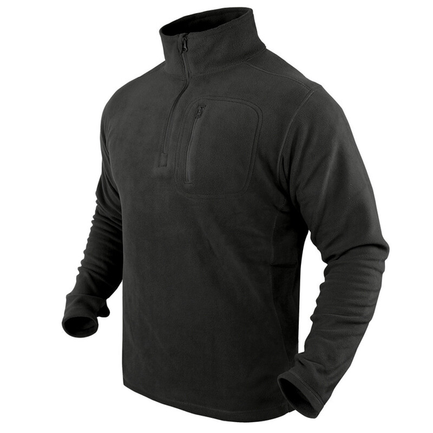 Флисовый пуловер Condor 1/4 Zip Fleece Pullover 607 Small, Чорний - изображение 1