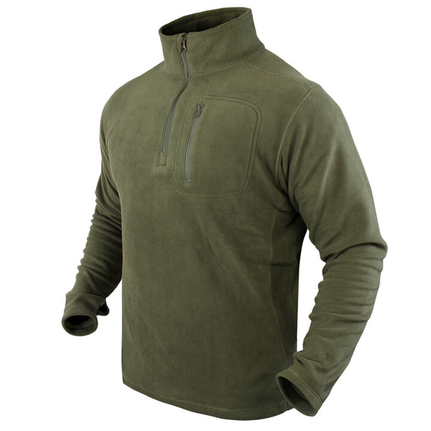 Флісовий светр Condor 1/4 Zip Fleece Pullover 607 Medium, Олива (Olive) - зображення 1