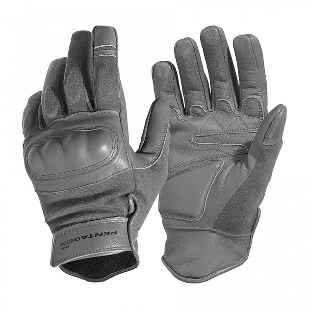 Тактичні рукавички стійкі до полум'я Pentagon Storm Gloves P20021 Medium, Wolf-Grey (Сірий) - зображення 1