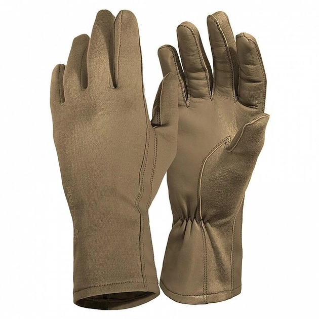 Вогнетривкі рукавички Pentagon Long Cuff Pilot Gloves P20011 Medium, Койот (Coyote) - зображення 1