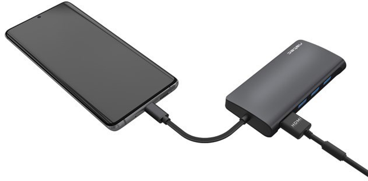 Hub USB-C NATEC Fowler 2 USB Type-C na 3xUSB3.0+HDMI+RJ45+Port SD+PD (NMP-1773) - obraz 6