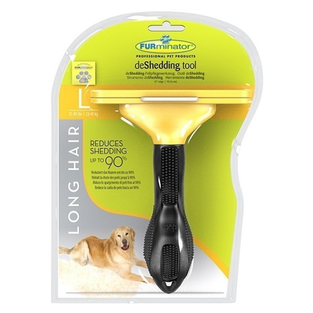 FURminator с кнопкой для собак с длинной шерстью - Размер L 100*8 мм от ...