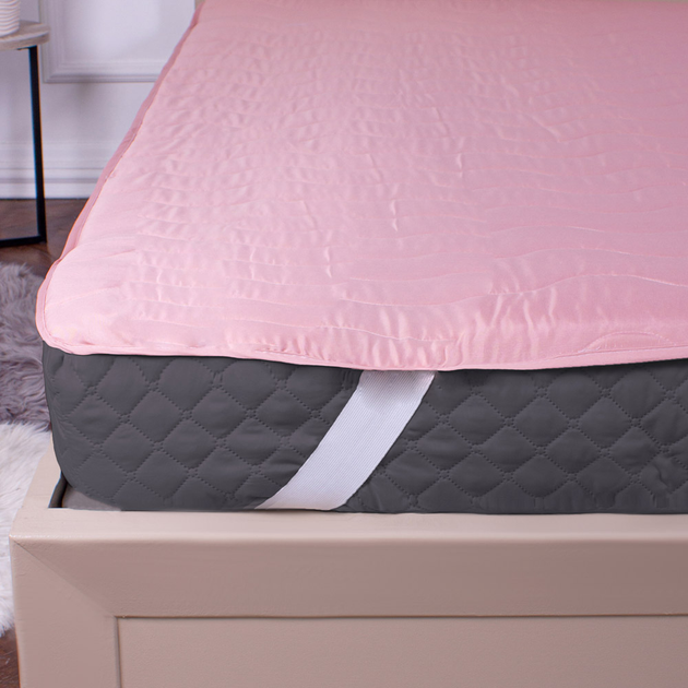 Акція на Наматрацник MirSon №1757 Eco Light Coral EcoSilk на гумці в кутках 80x200 см від Rozetka